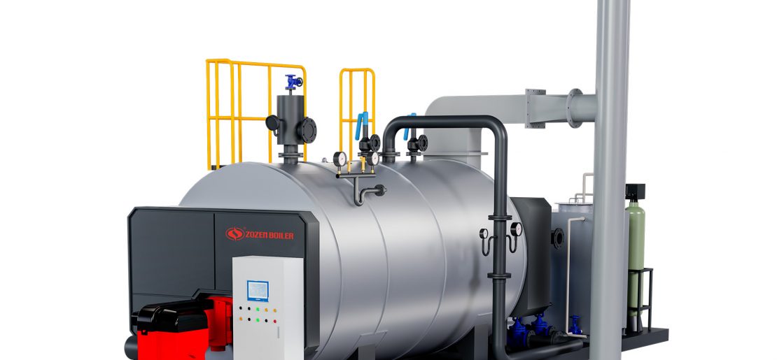WNS gas/oil-fired skid-mounted hot water boiler